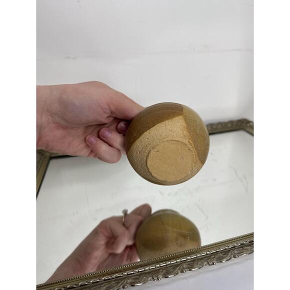 vintage miniature earth toned organic pottery vase - Picture 5 of 7